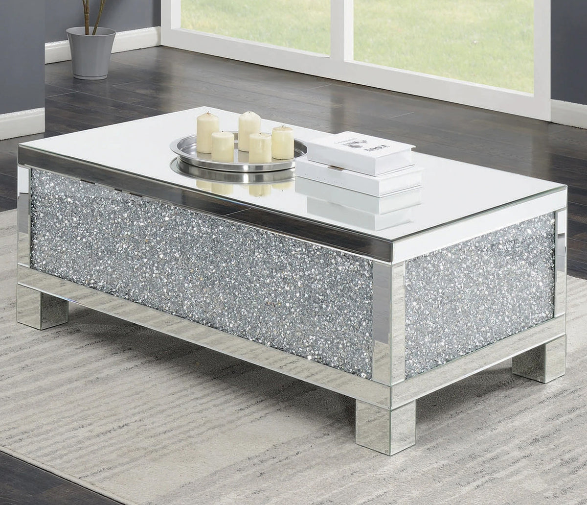ZARAH Mirrored 48" Wide Coffee Table