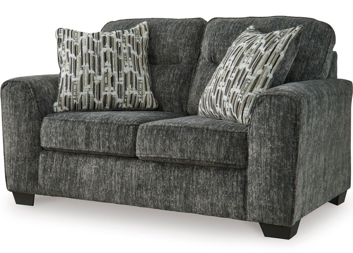 ZEKKI Gray Velvety 72" Wide Loveseat