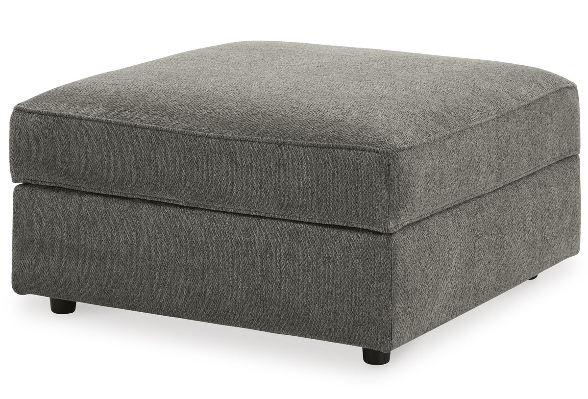 SONDRA Gray 37" x 37" Storage Ottoman with Cupholders