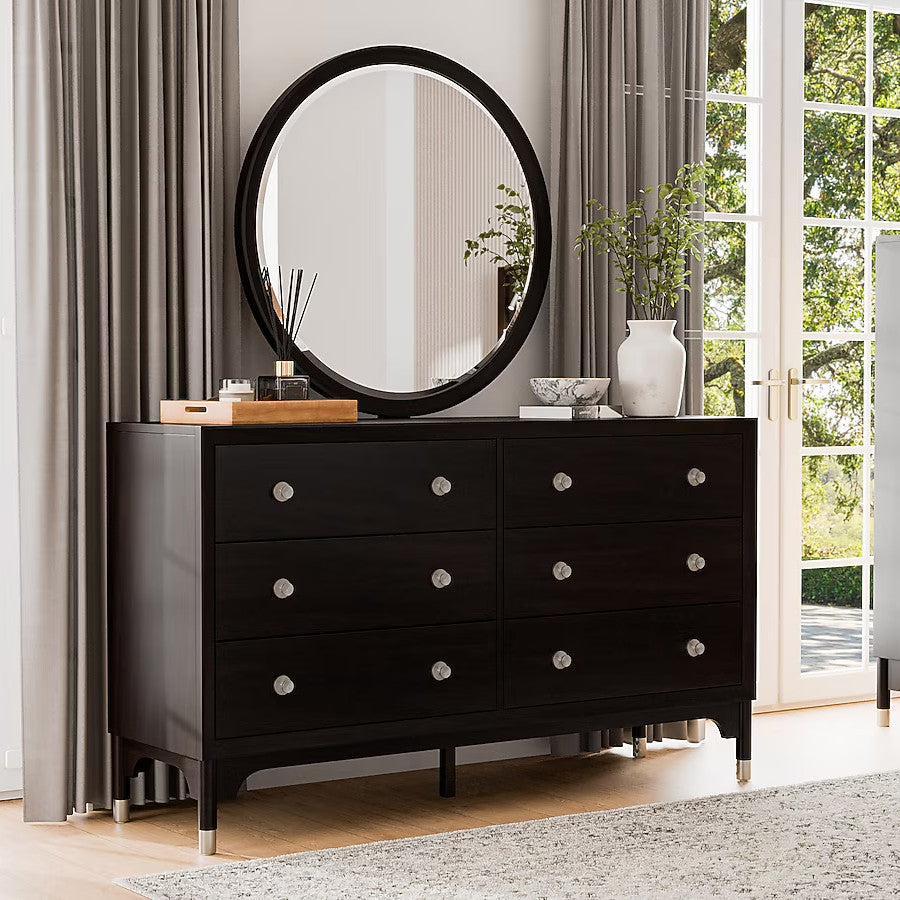ZENDRO Black Bedroom Set with Fabric LED Bed
