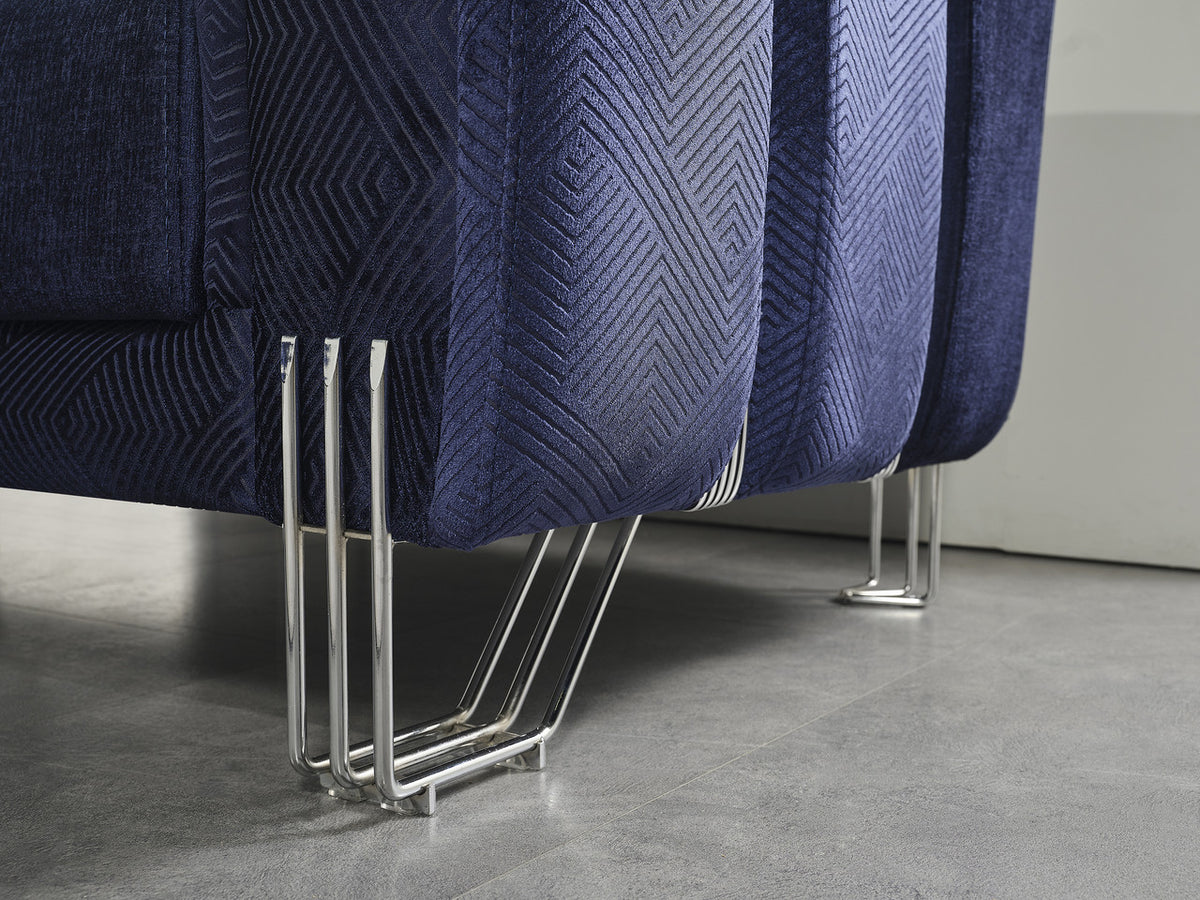 ZURICH Navy Luxury Sofa & Loveseat