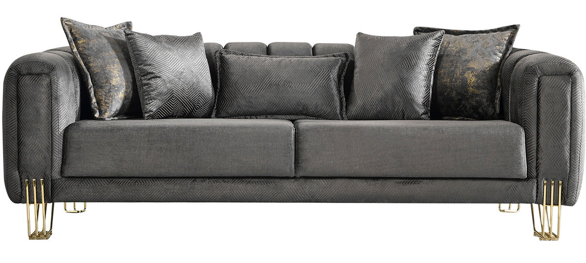 ZURICH Gray Luxury Sofa & Loveseat