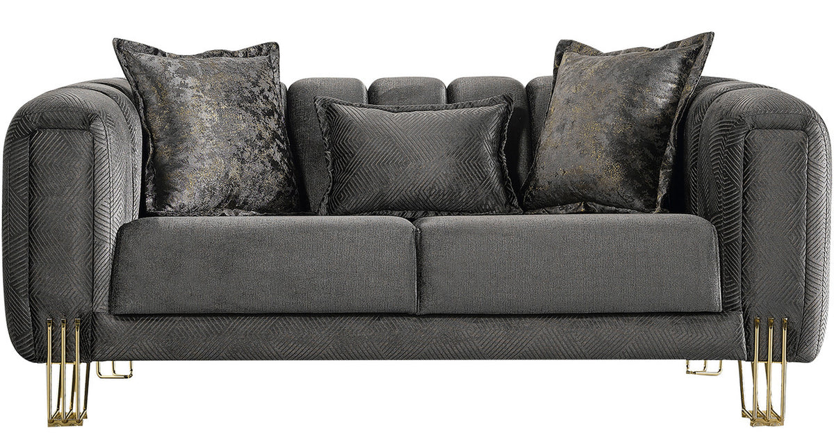 ZURICH Gray Luxury Sofa & Loveseat