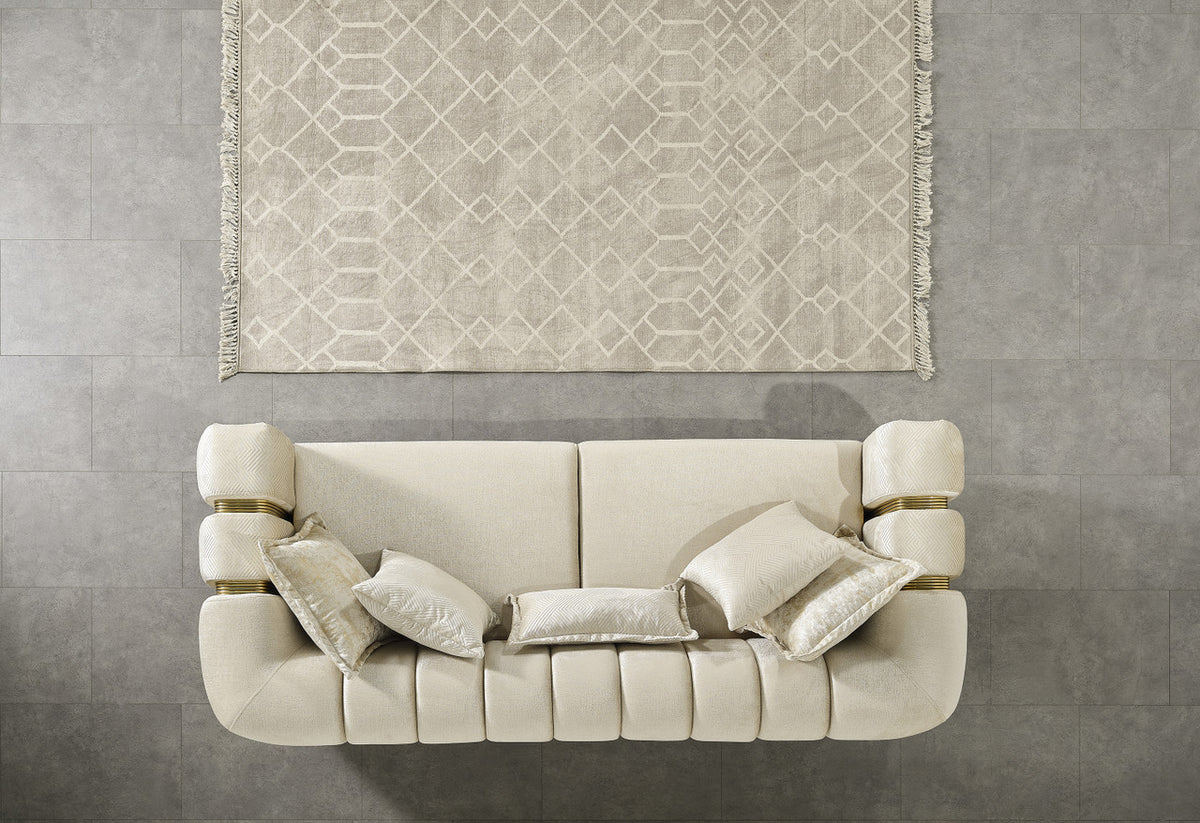 ZURICH Ivory Luxury Sofa & Loveseat