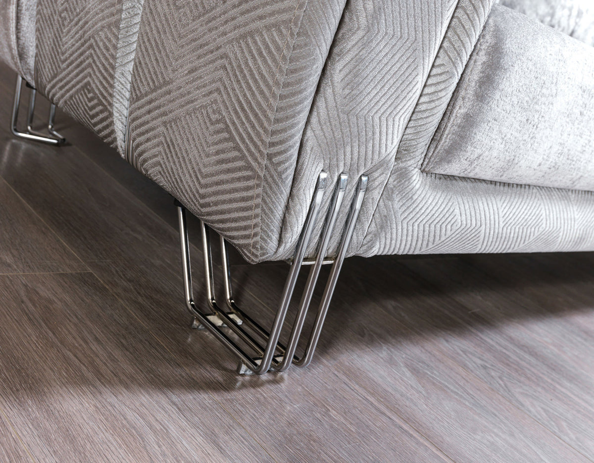 ZURICH Silver Luxury Sofa & Loveseat