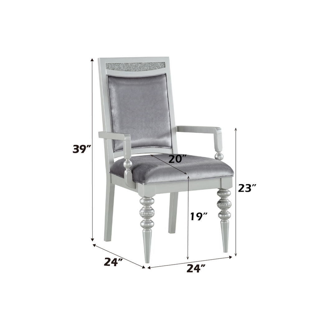 Maverick - Arm Chair (Set of 2) - Fabric & Platinum