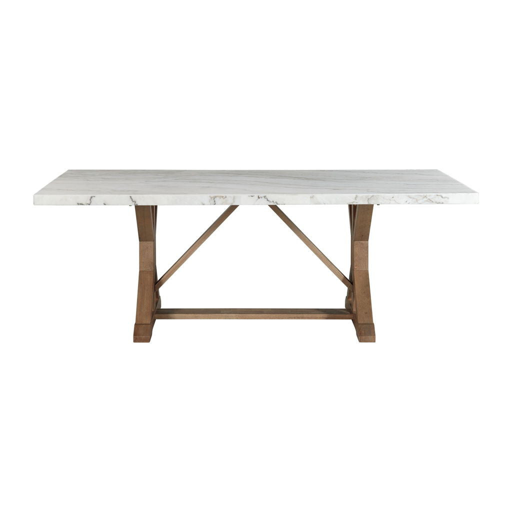 Lakeview - Marble Standard Height Rectangular Dining Table - White