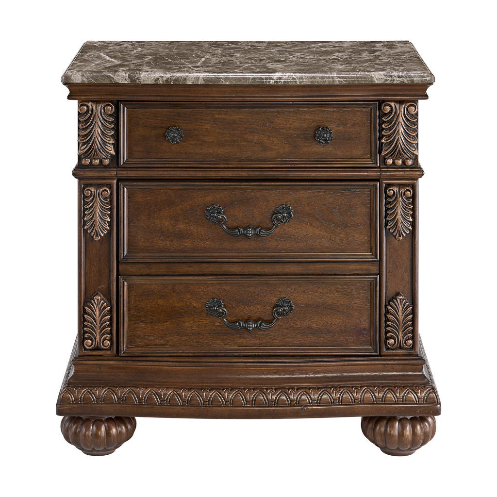 Cadenza - Nightstand With USB-C - Brown