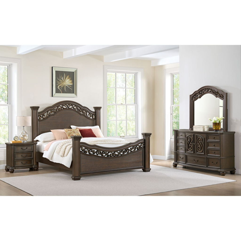 Brunswick - 2-Drawer Nightstand With USB - Mahogany