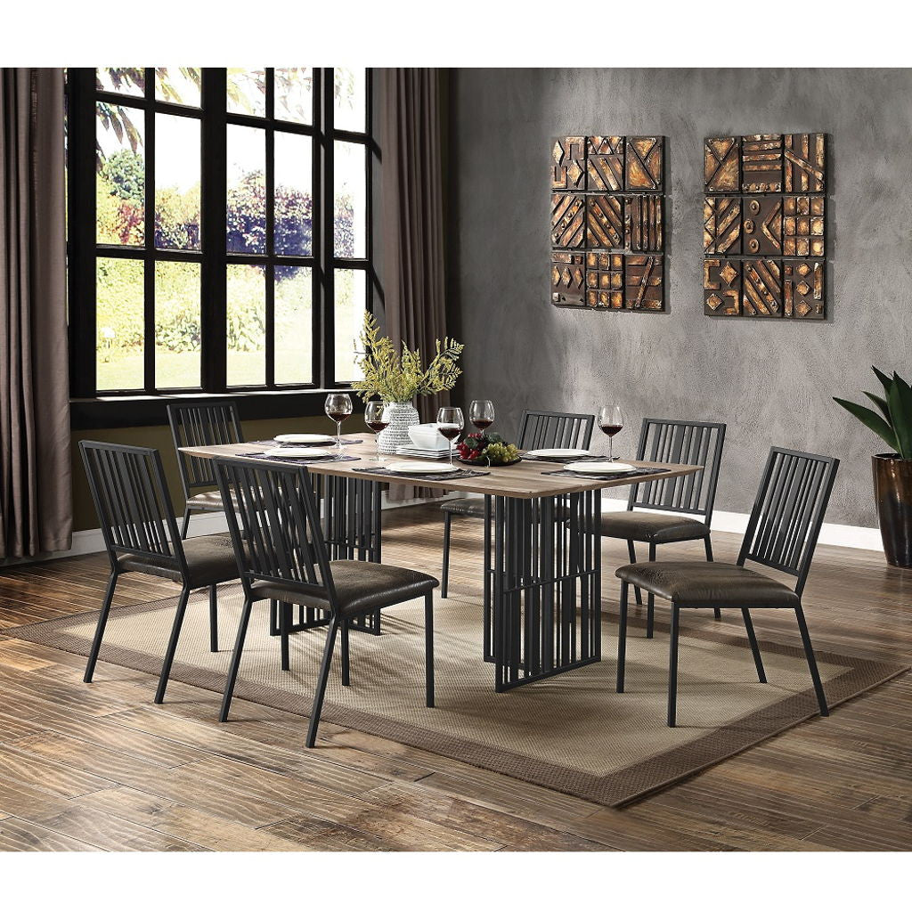 Zudora - Side Chair (Set of 2) - Synthetic Leather & Black