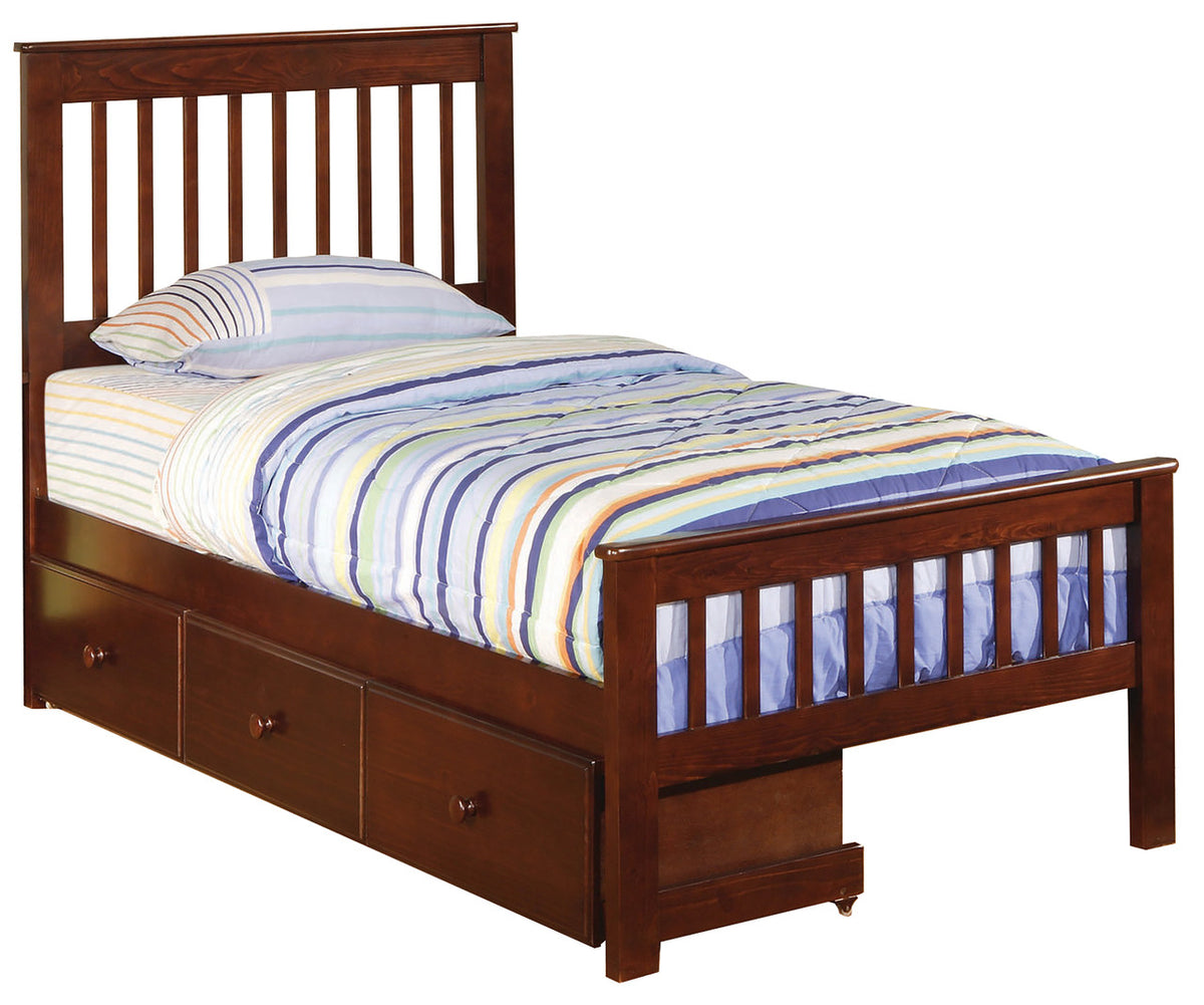 Aero Stripes Chestnut Twin Bed Only