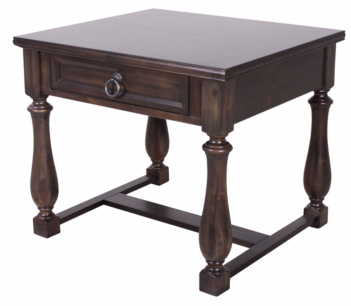 Alley Charcoal End Table With Drawer