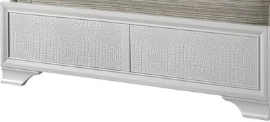 ALTANA White Bed with LED Lights