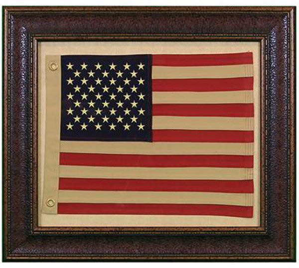 Small American Flag W/Matt Wall Art