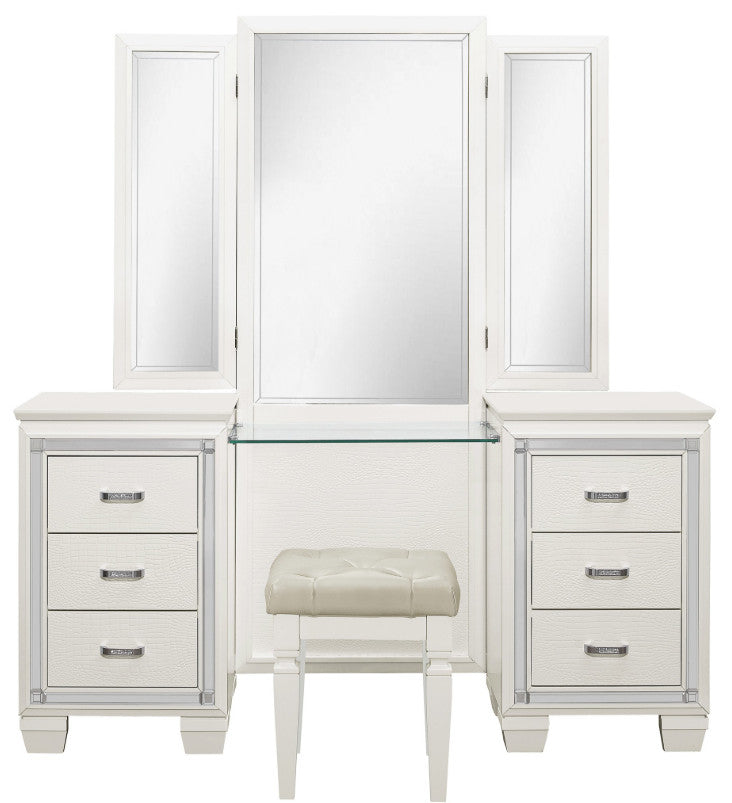 ANNIE White 64" Wide Vanity With Mirror