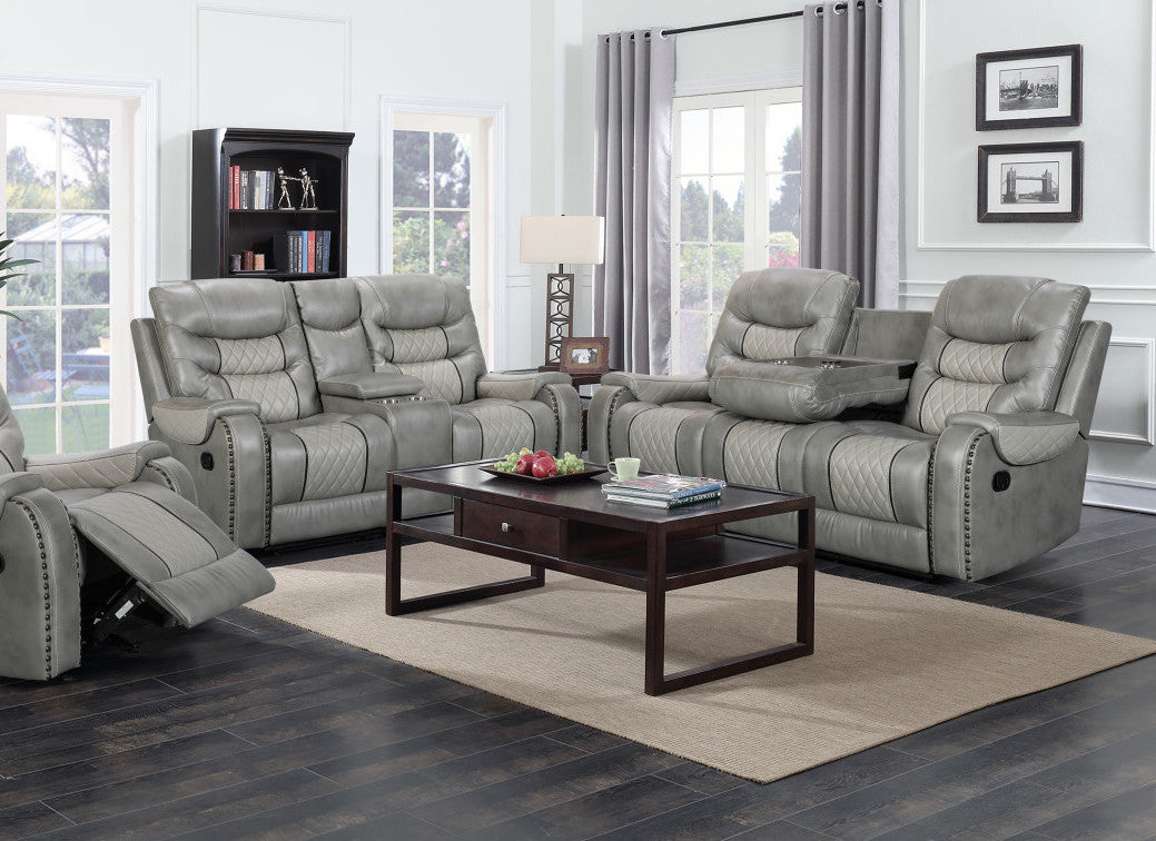 AVIATOR Gray Reclining Sofa & Loveseat