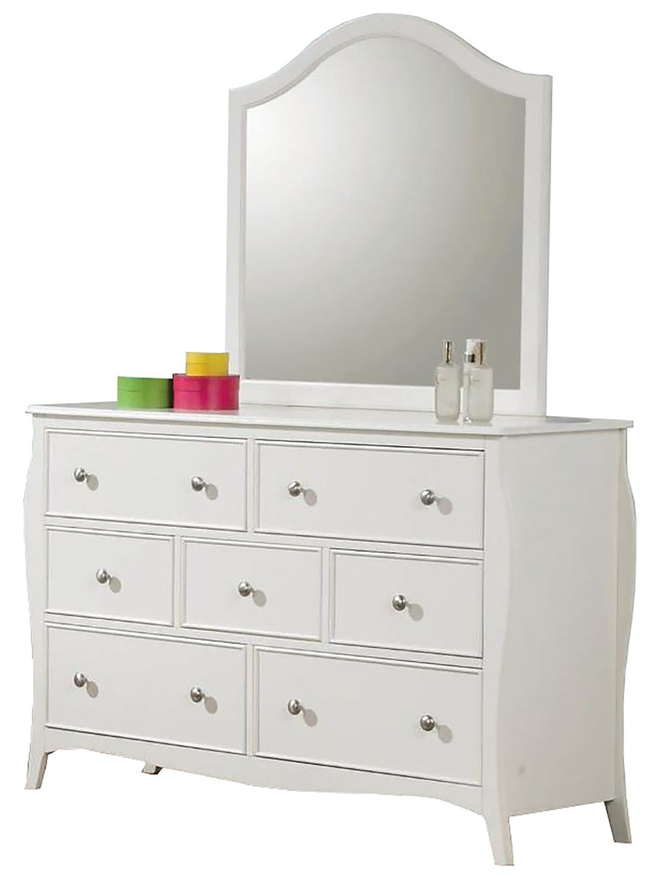 Ayliana White Dresser & Mirror