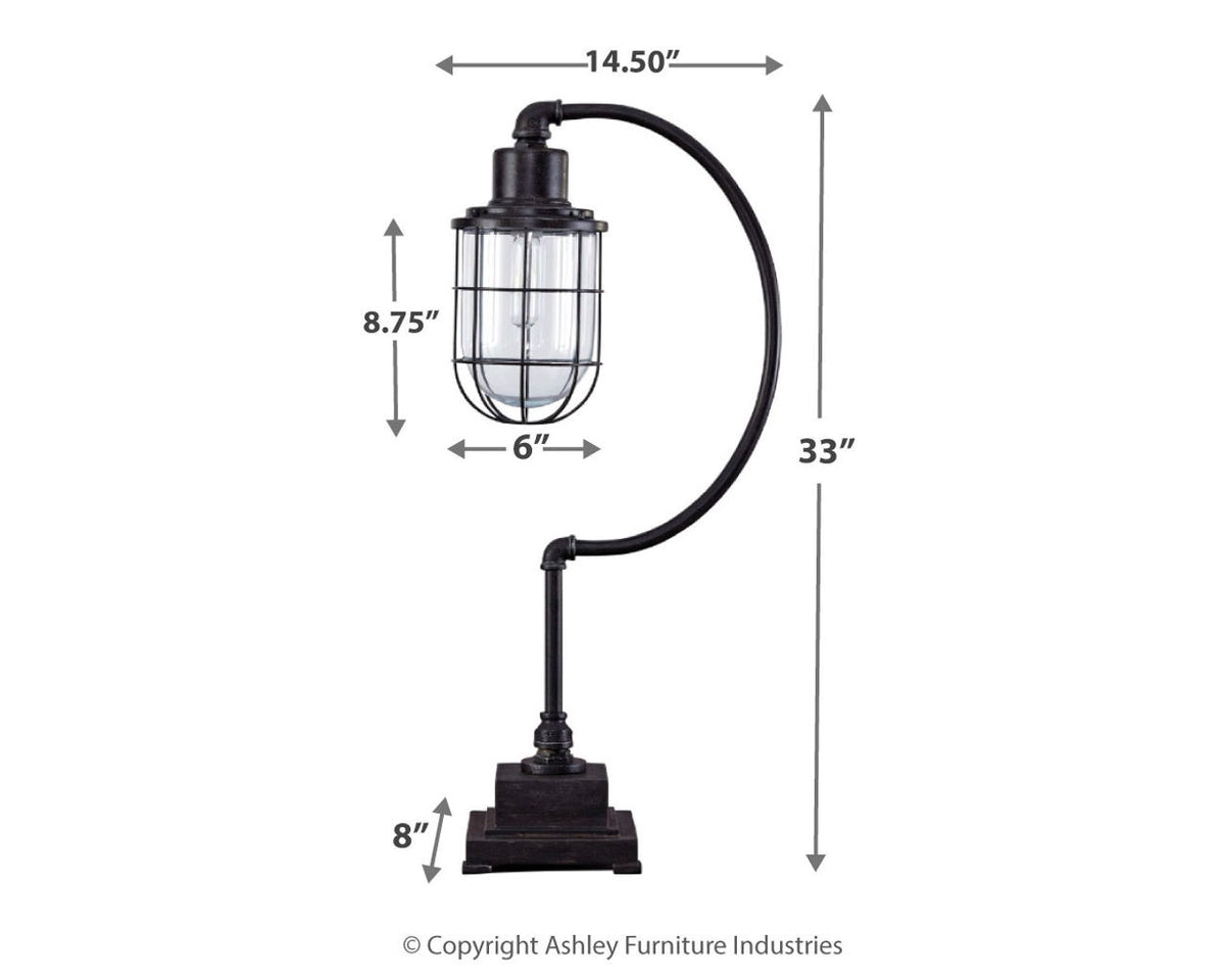 Jae - Metal Desk Lamp - Antique Black