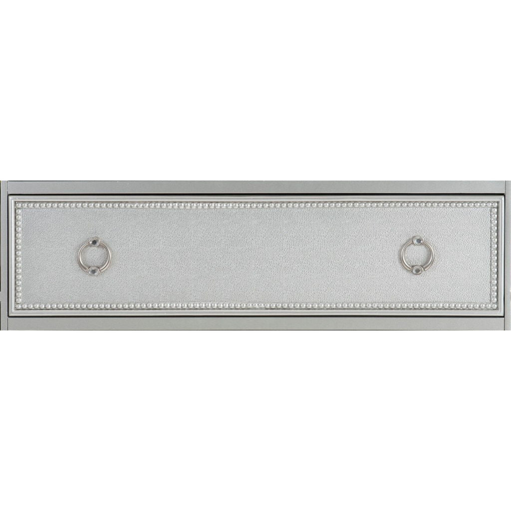 Avondale - Vanity Dresser With Mirror - Pearl Silver