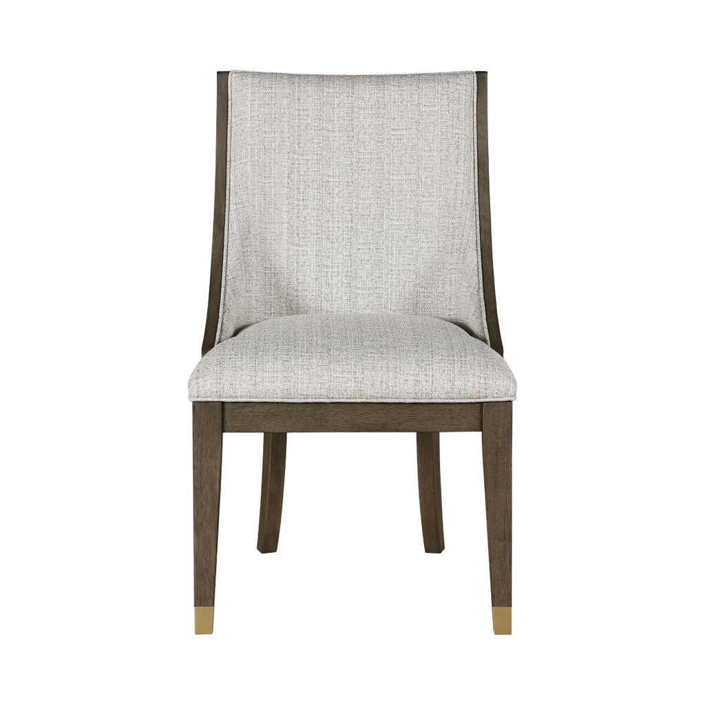 Griffin - Arm Chair (Set of 2) - Pearl Silver / Dark Brown