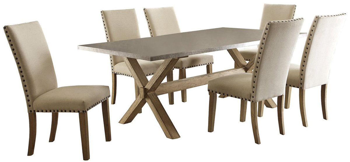 Baldwin Weathered Oak/Grey Zinc 7-PC Dining Set