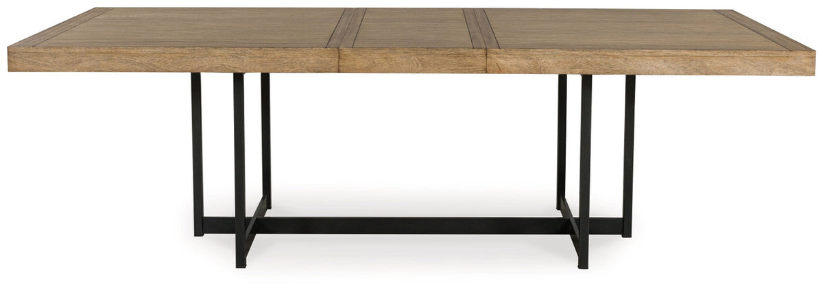 Tomtyn - Rectangular Dining Room Extension Table - Light Brown