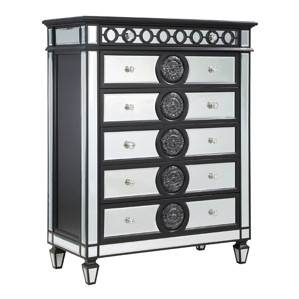 Varian II - Chest - Mirrored, Black & Sliver