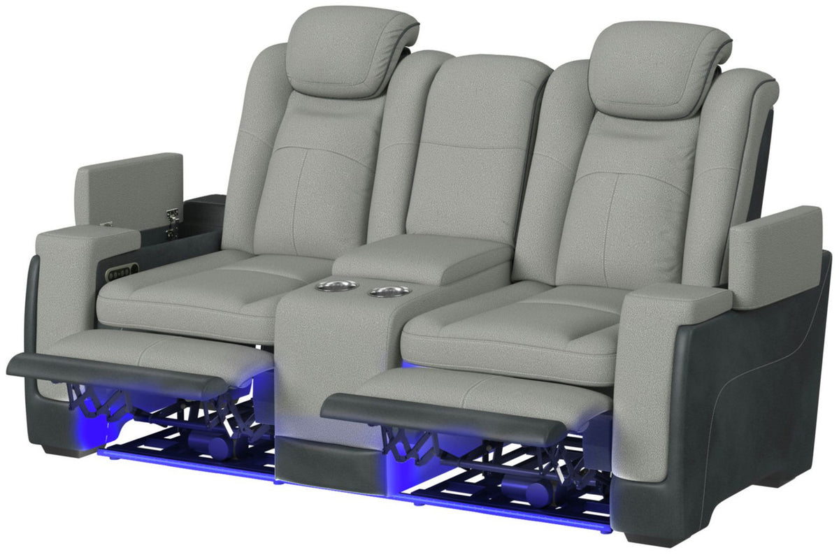 BIGBEND Gray Power Reclining Sofa & Loveseat