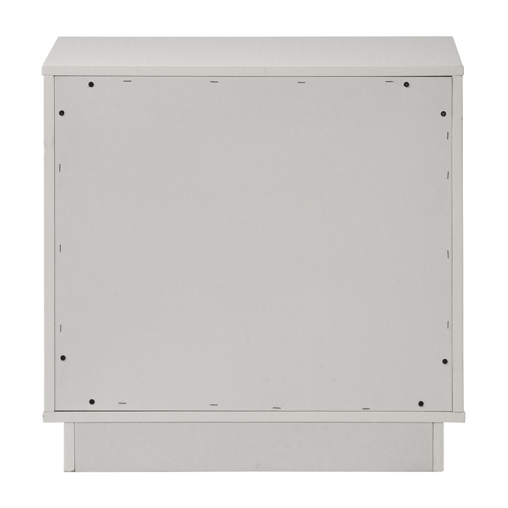 Esther - Nightstand - White / Silver