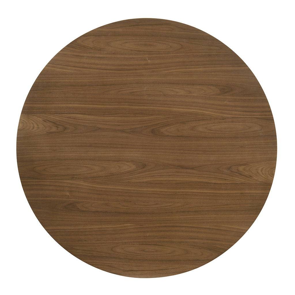 Delmon - Round Dining Table - Dark Walnut