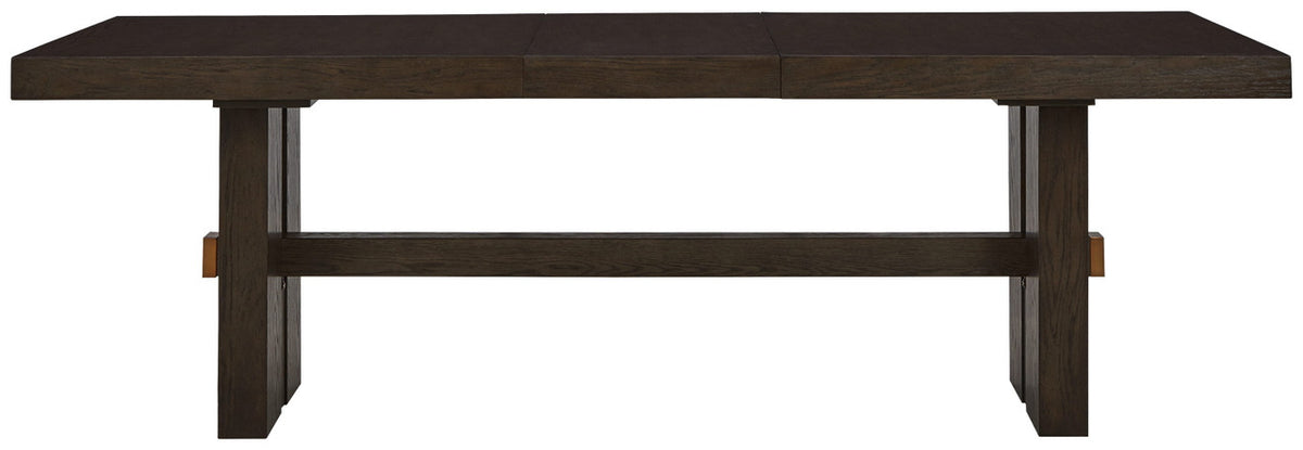 Burkhaus - Rectangular Dining Room Extension Table - Dark Brown