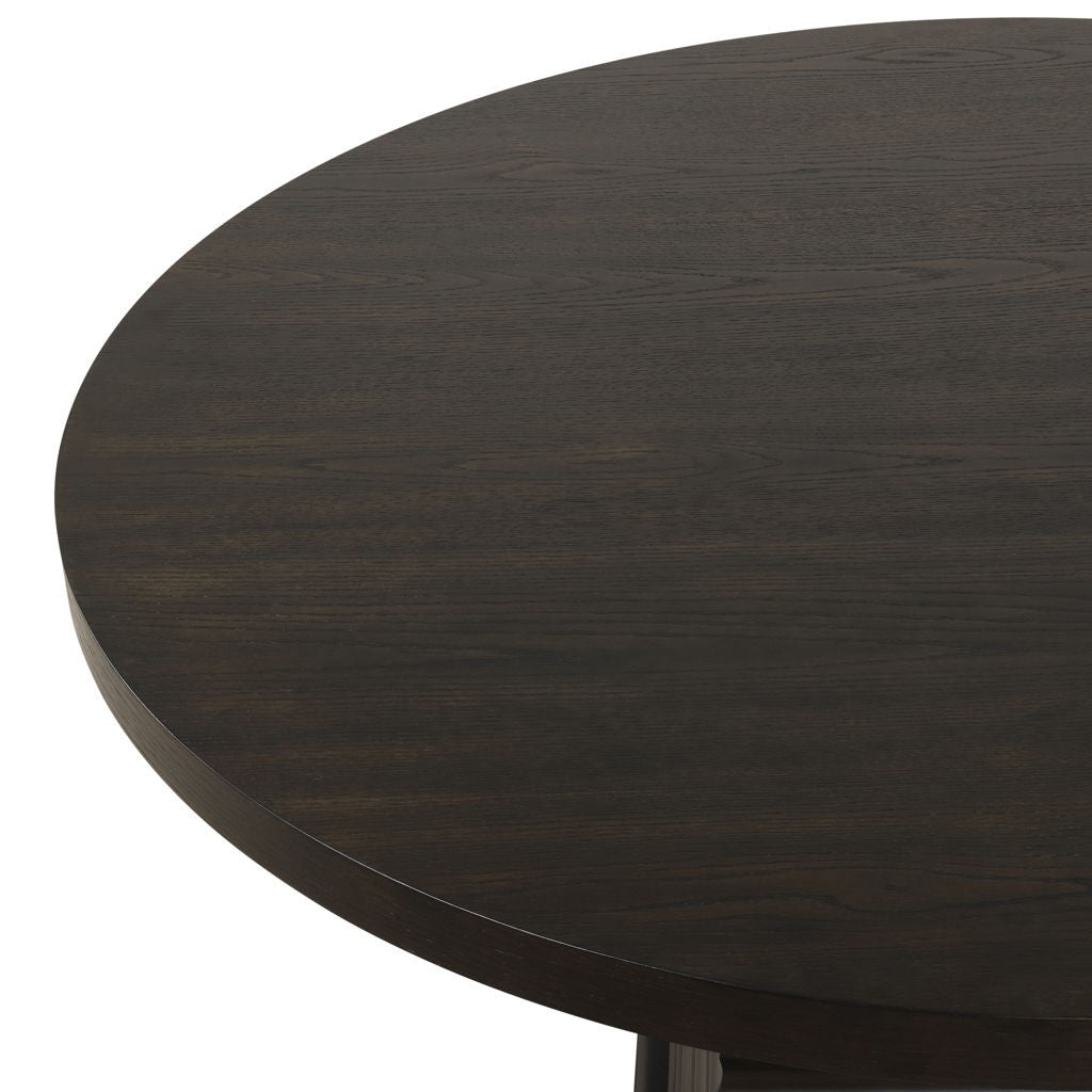 Plateau - 54" Round Dining Table - Top & Base - Dark Brown