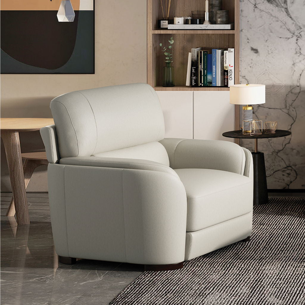 Edrice - Chair - Ivory Top Grain Leather