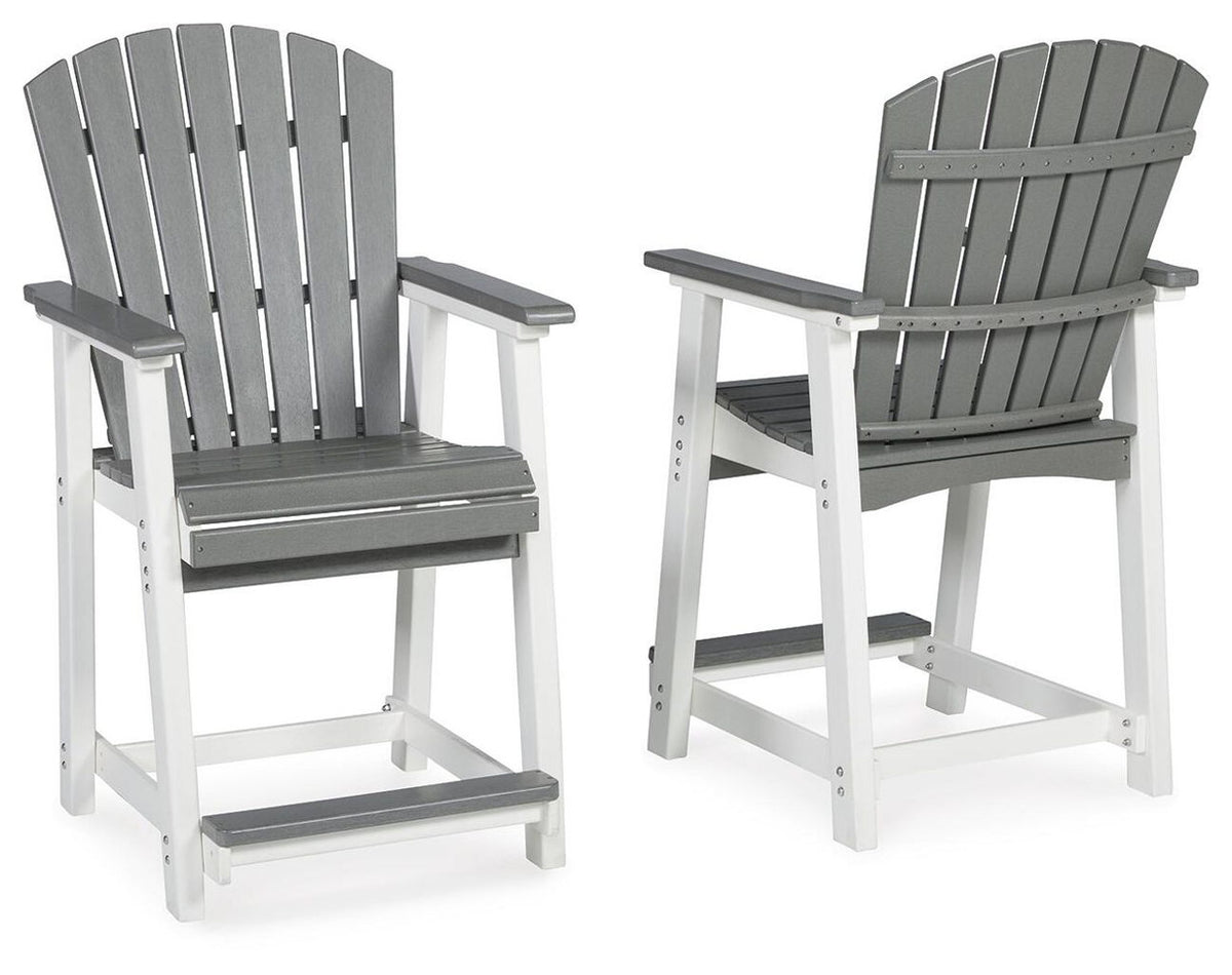 Transville - Barstool (Set of 2) - Gray / White