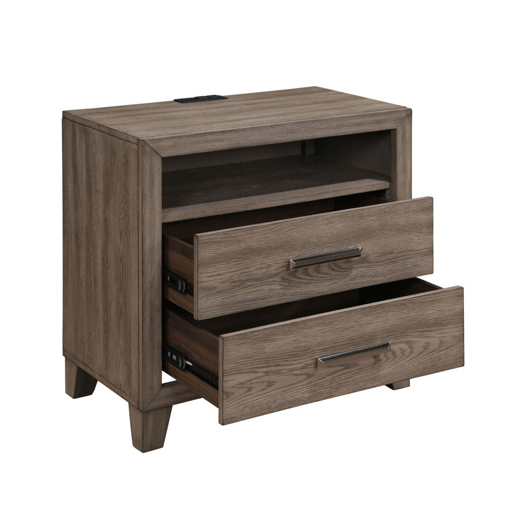Harrisburg - 2 Drawer Nightstand - Walnut