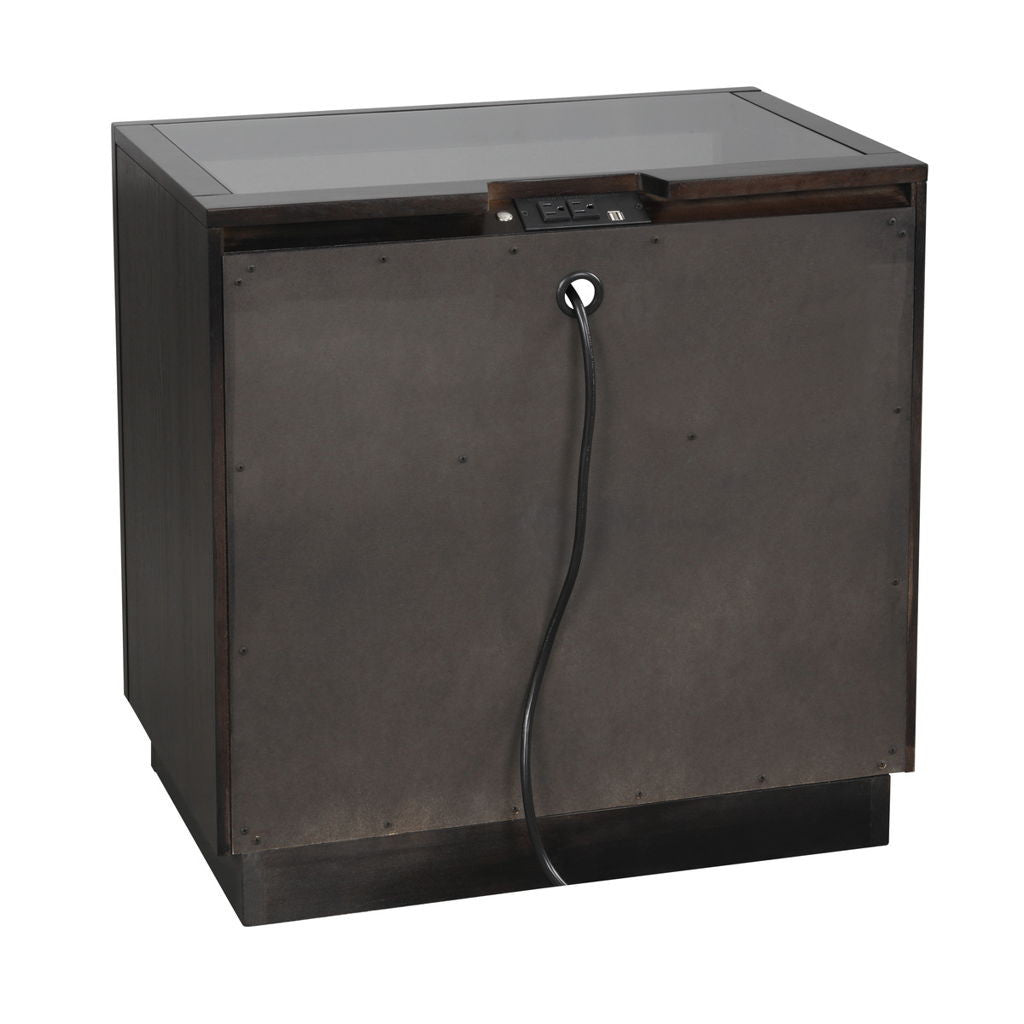 Larchmont - Nightstand, LED Lighting - Dark Brown