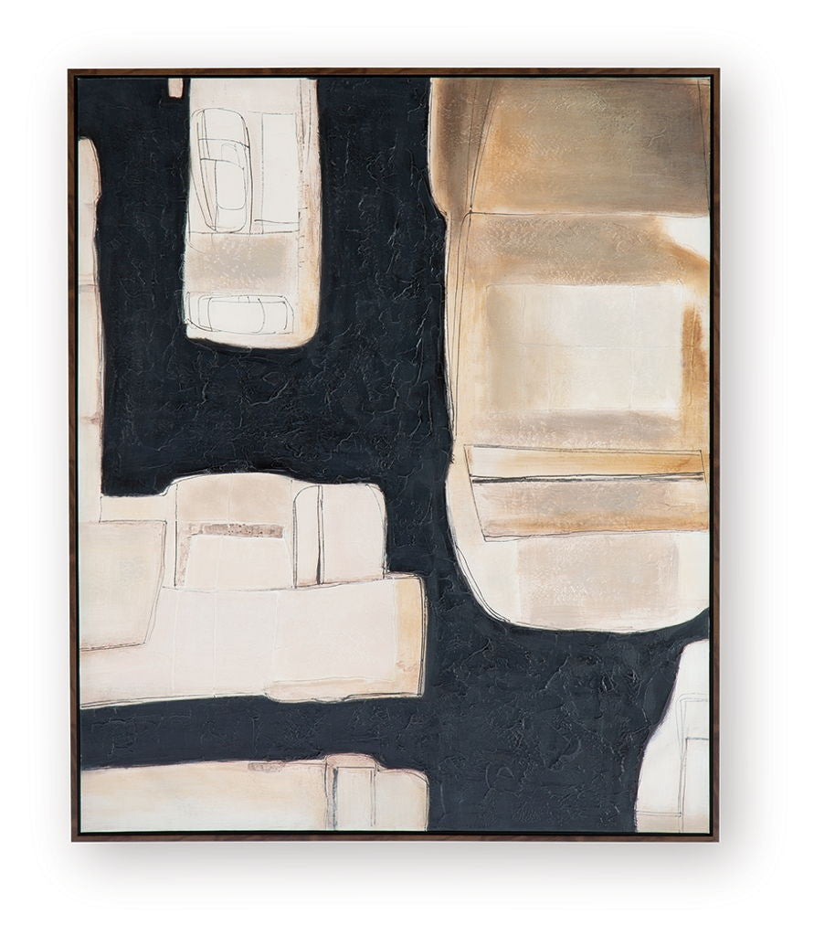 Feyville - Wall Art - Black / Brown / Cream