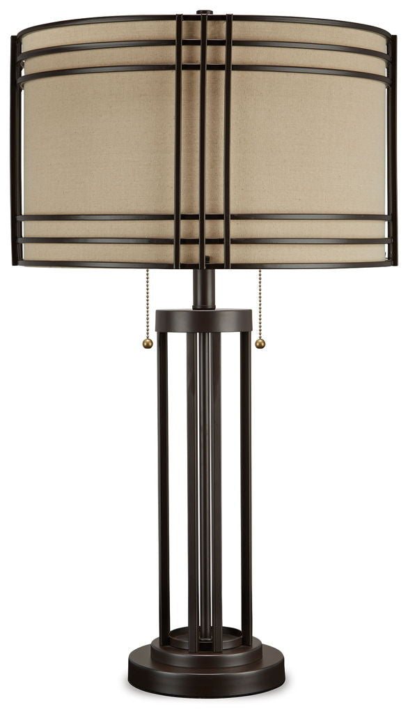 Hanswell - Metal Table Lamp - Dark Brown
