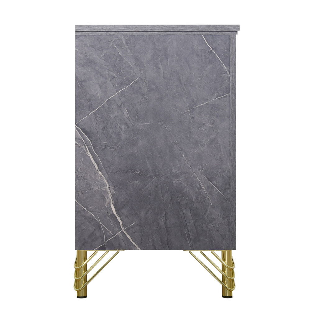 Symmetry - 2 Drawer Nightstand - Charcoal