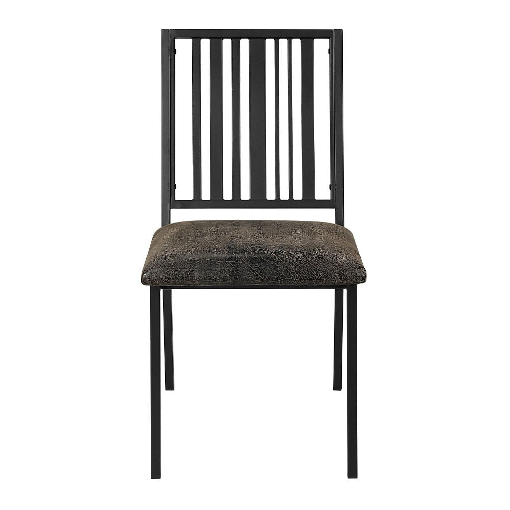 Zudora - Side Chair (Set of 2) - Synthetic Leather & Black
