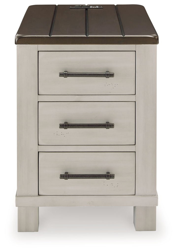 Darborn - Chair Side End Table - Gray / Brown