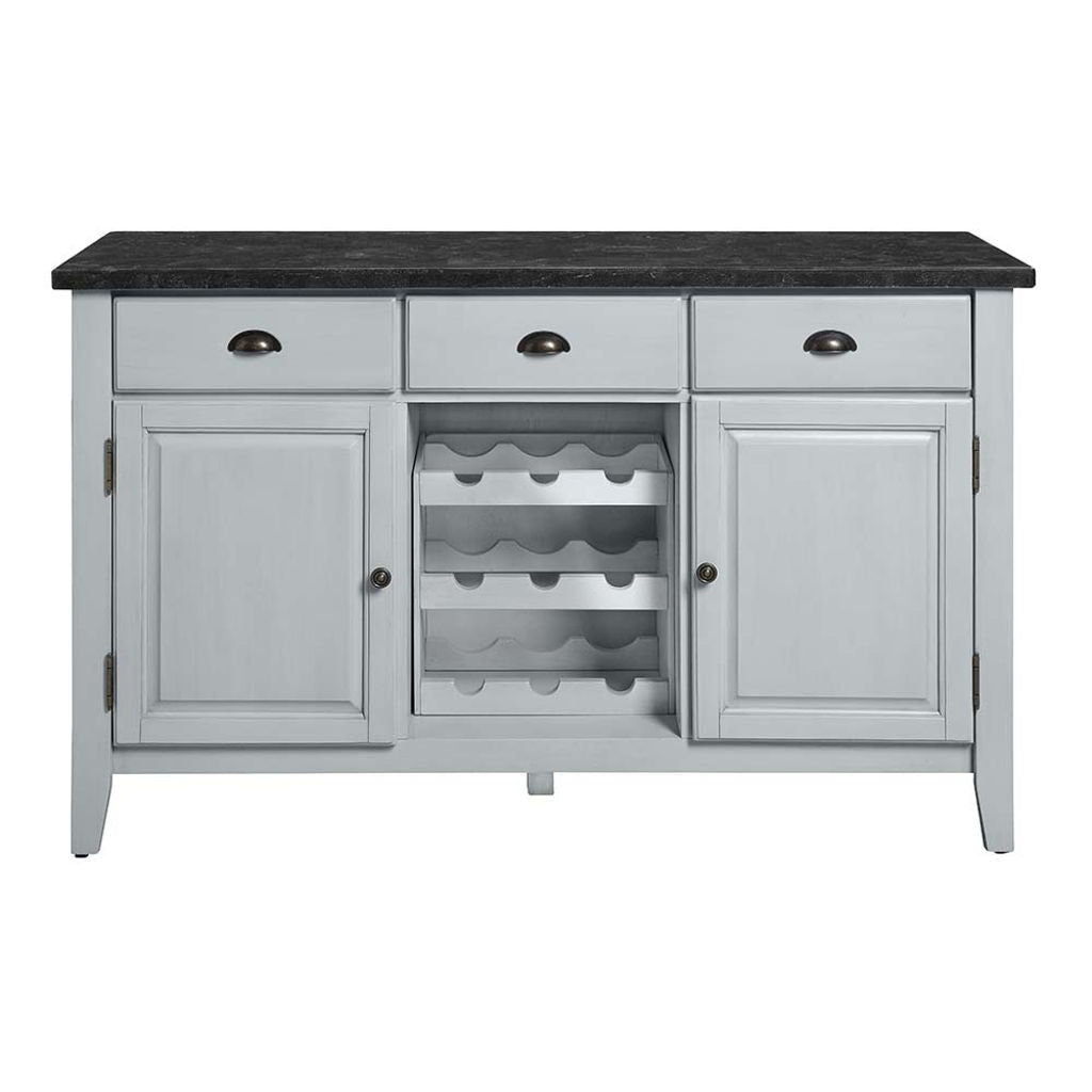 Lanton - Server - Natural Marble & Antique White