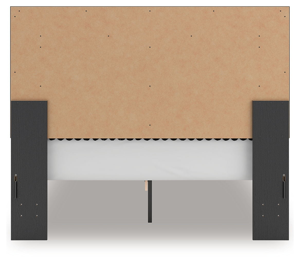 Zuraleus - Upholstered Panel Platform Bed With Roll Slats