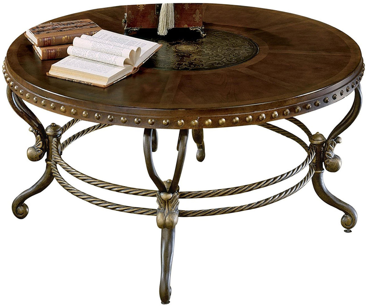 Emmanuelle Metal & Wood Warm Tobacco Coffee Table