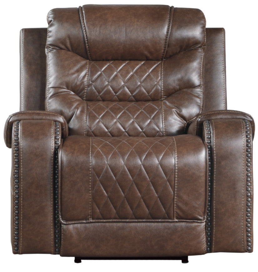 Emperor Brown 40" Wide Swivel Glider Recliner Chair