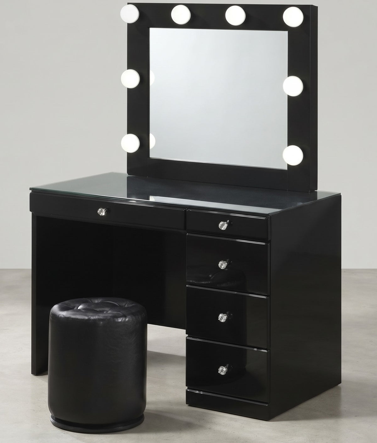 ESVETT Glossy Black 44" Wide Vanity