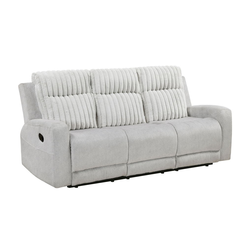 Benton - Double Reclining Sofa - Light Gray