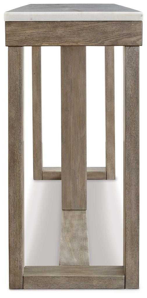 Loyaska - Sofa Table - Brown / Ivory