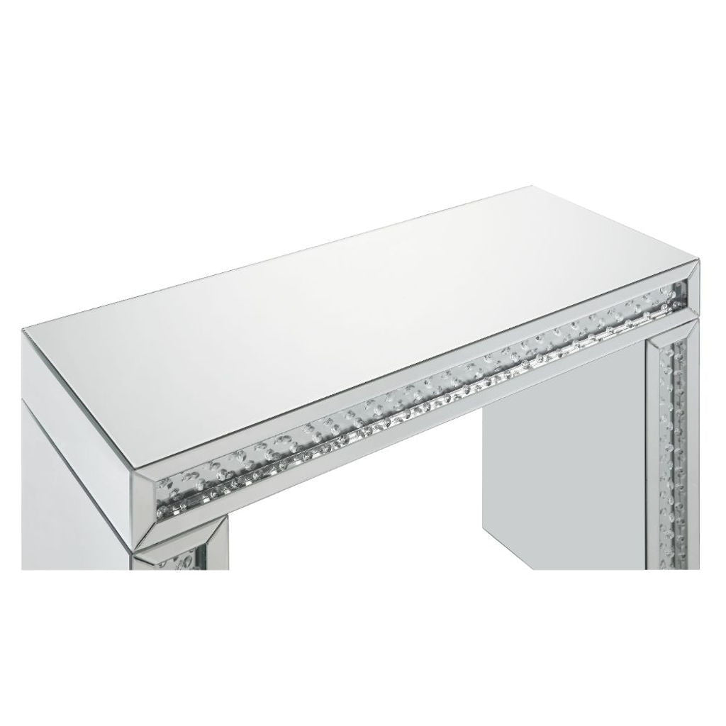 Nysa - 31" Vanity Desk - Mirrored & Faux Crystals