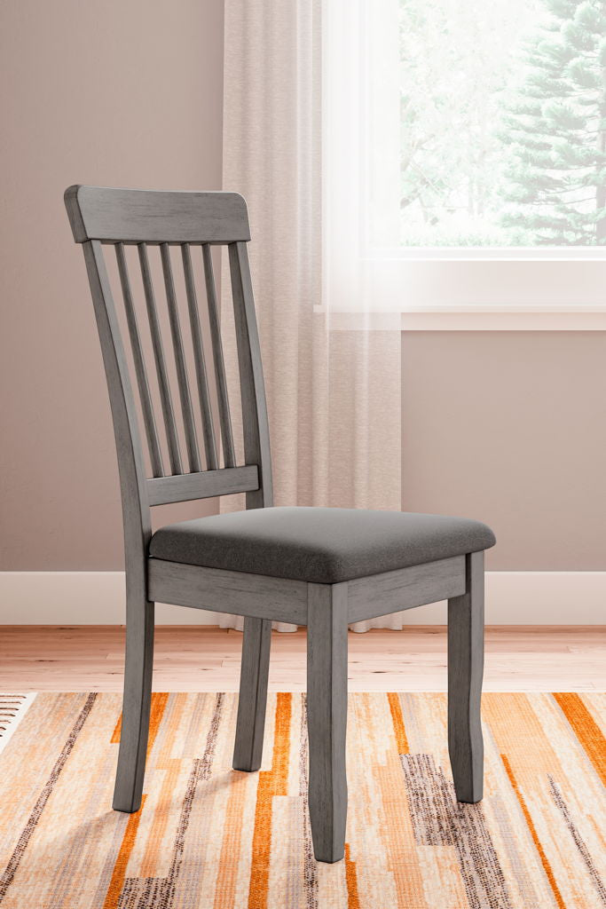 Shullden - 5 Pc. - Drop Leaf Table, 4 Side Chairs - Gray